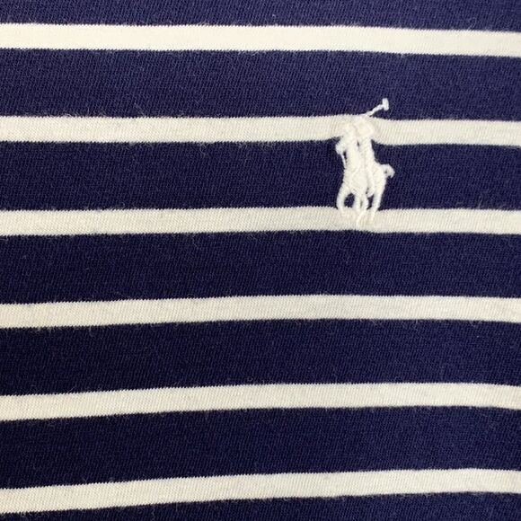 Polo Ralph Lauren Girls T- Shirt Knit Dress Size M Navy White Stripe Short Sleev - Picture 4 of 14